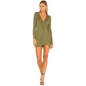 Privacy Please Women’s Dress Piper Mini Olive Green Revolve Size M NWT